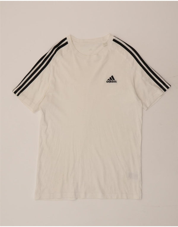 Adidas Herren T-Shirt Top Small Weiß Baumwolle