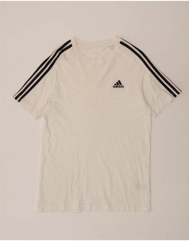 Adidas Herren T-Shirt Top Small Weiß Baumwolle
