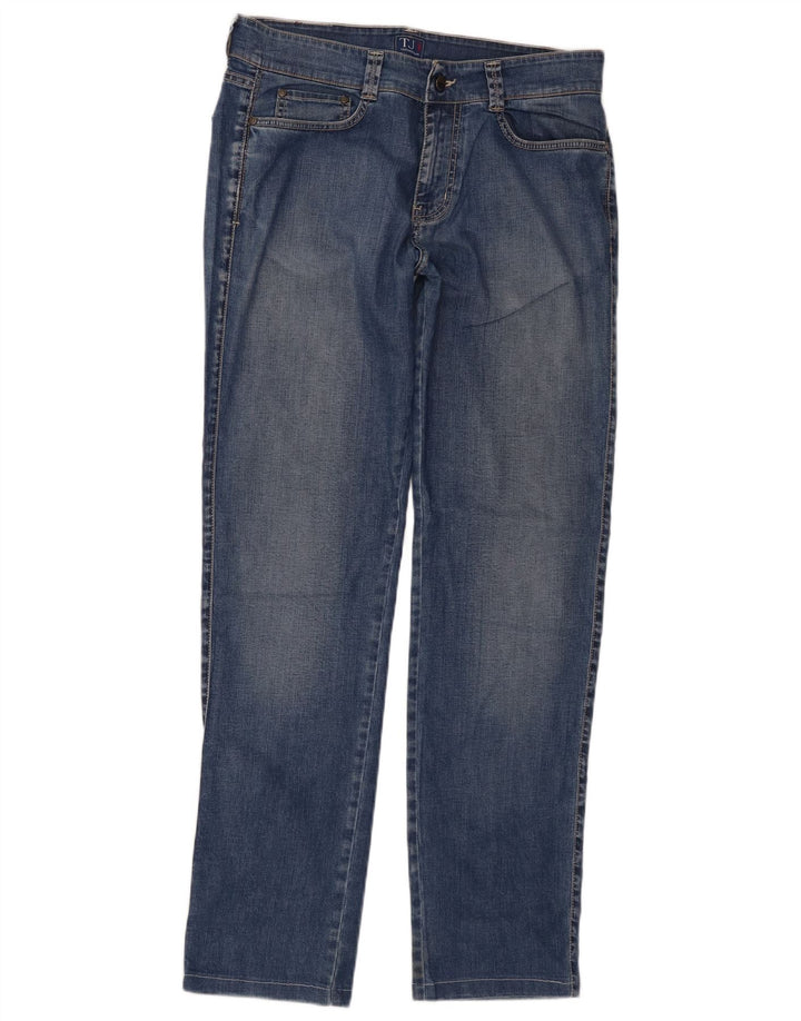 Trussardi Herren Straight Jeans W33 L32 Blaue Baumwolle