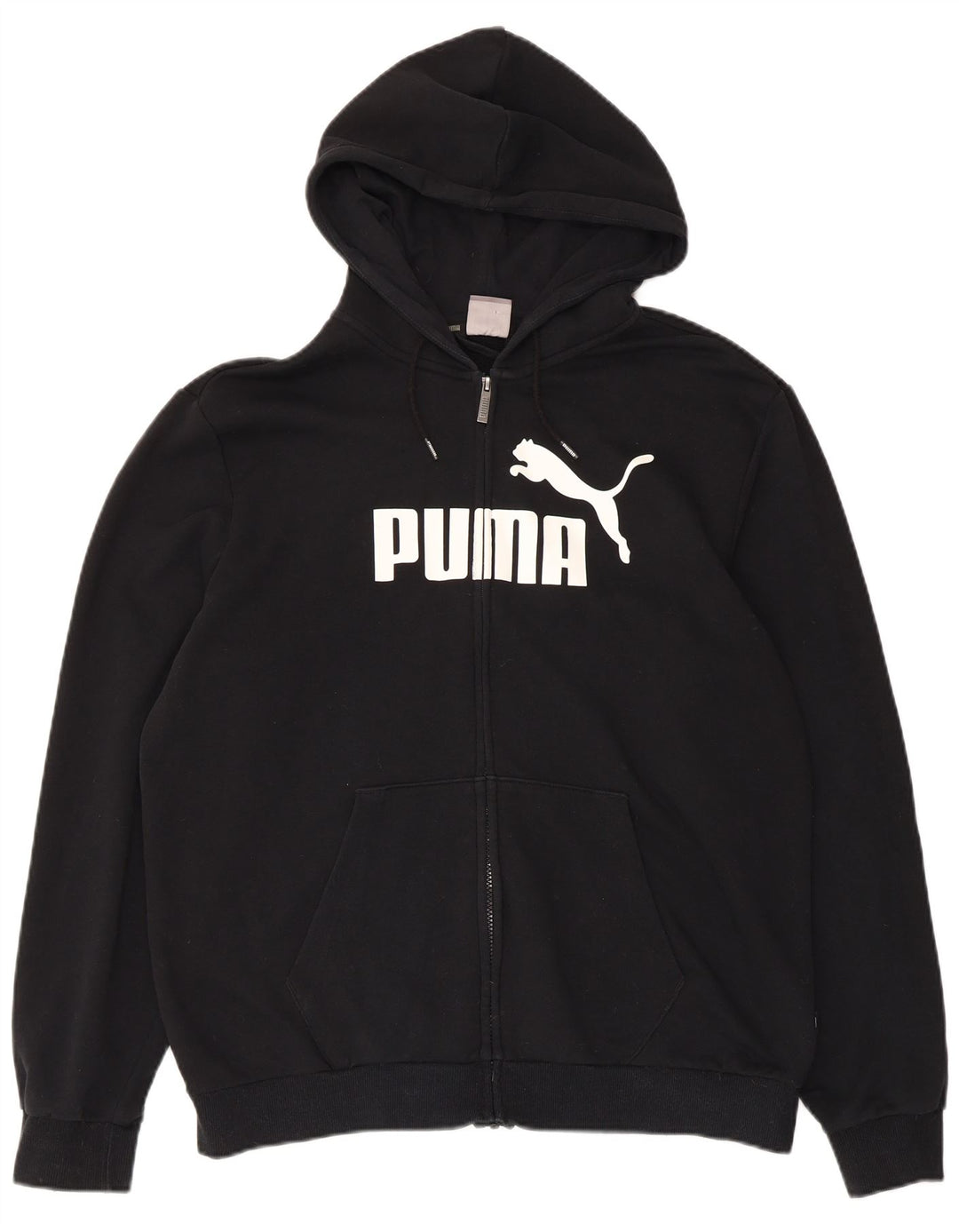 Puma Herren Graphic Zip Hoodie Pullover Große schwarze Baumwolle