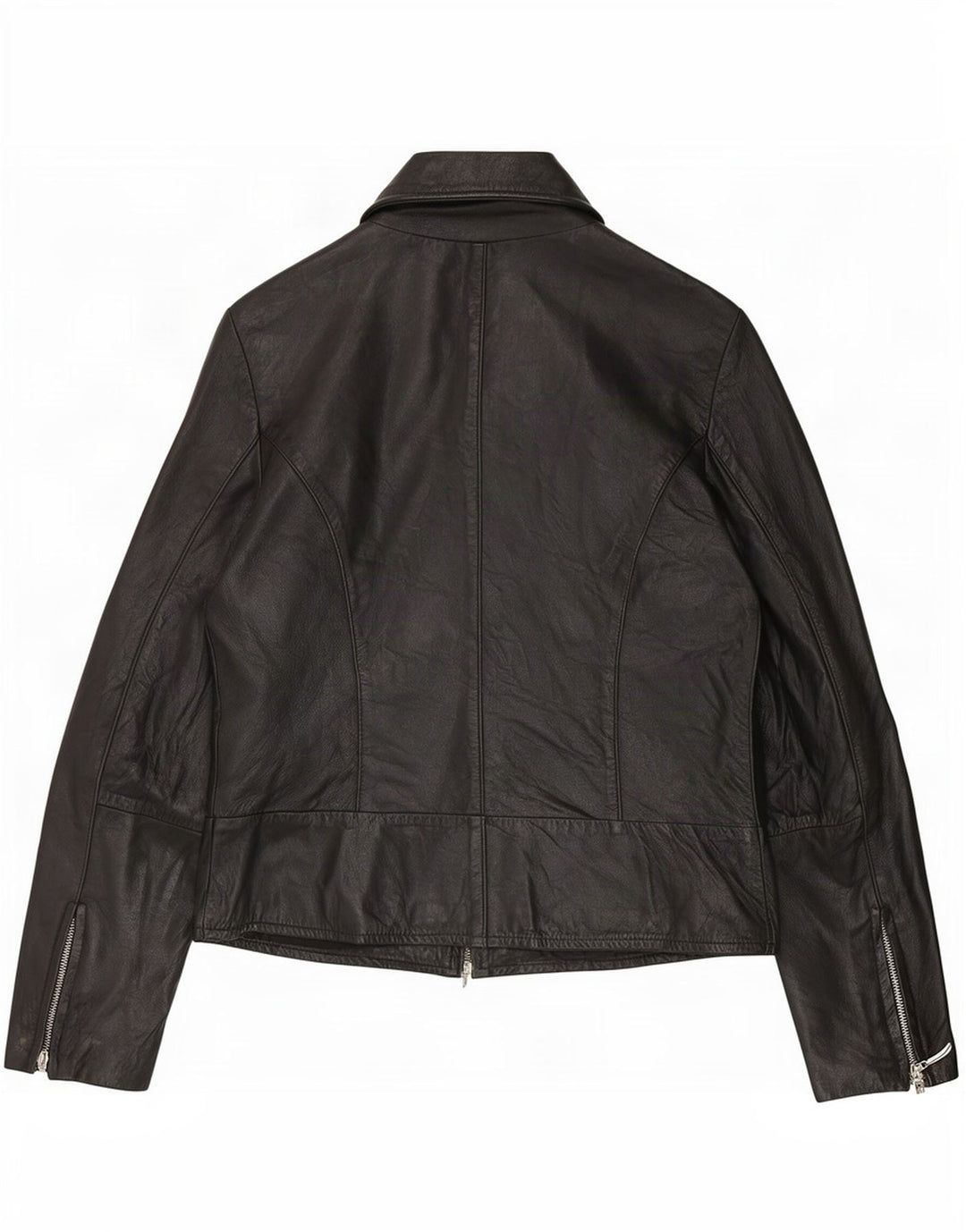Vintage Damen Lederjacke IT 42 Medium Schwarz