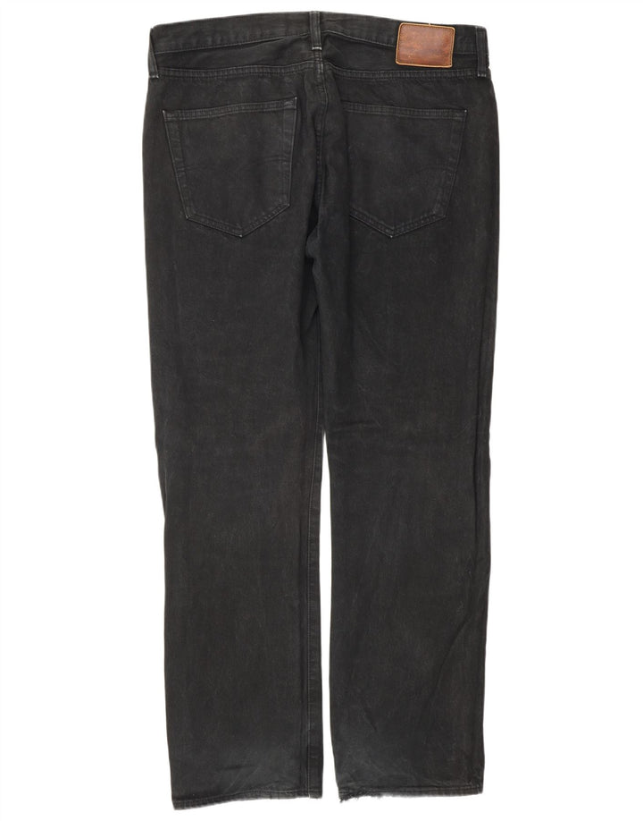 Levi's Herren Straight Jeans W36 L32 Schwarze Baumwolle
