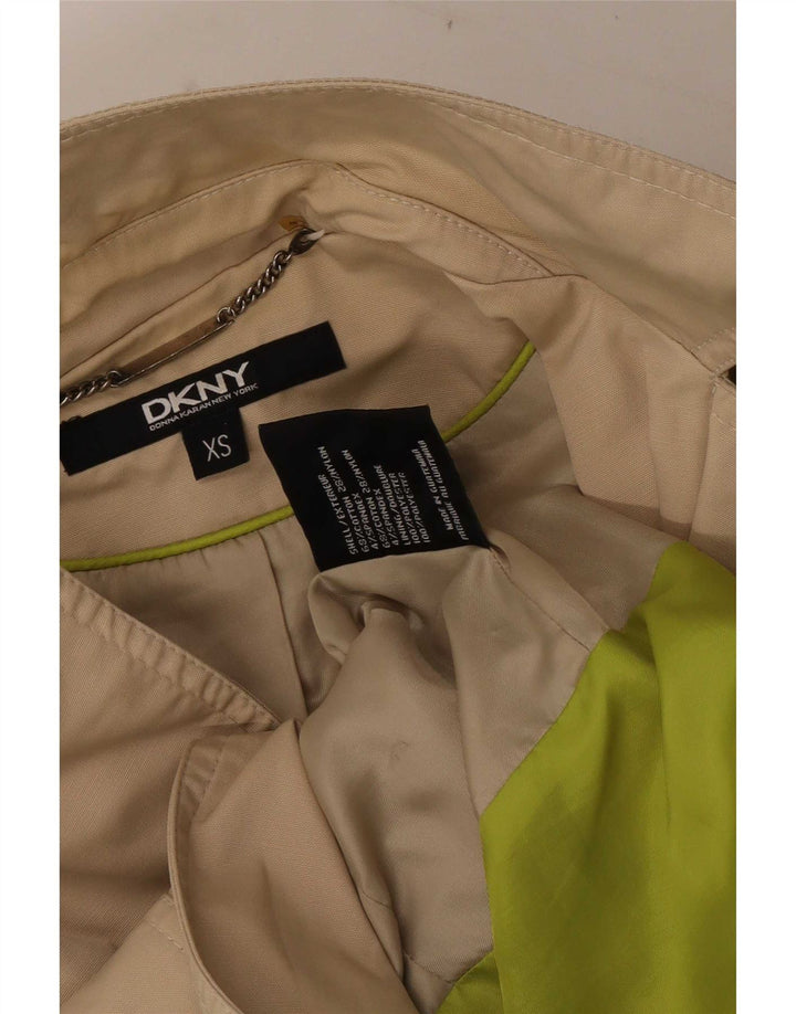 Dkny Damen Übergroßer Trenchcoat UK 6 XS Braune Baumwolle