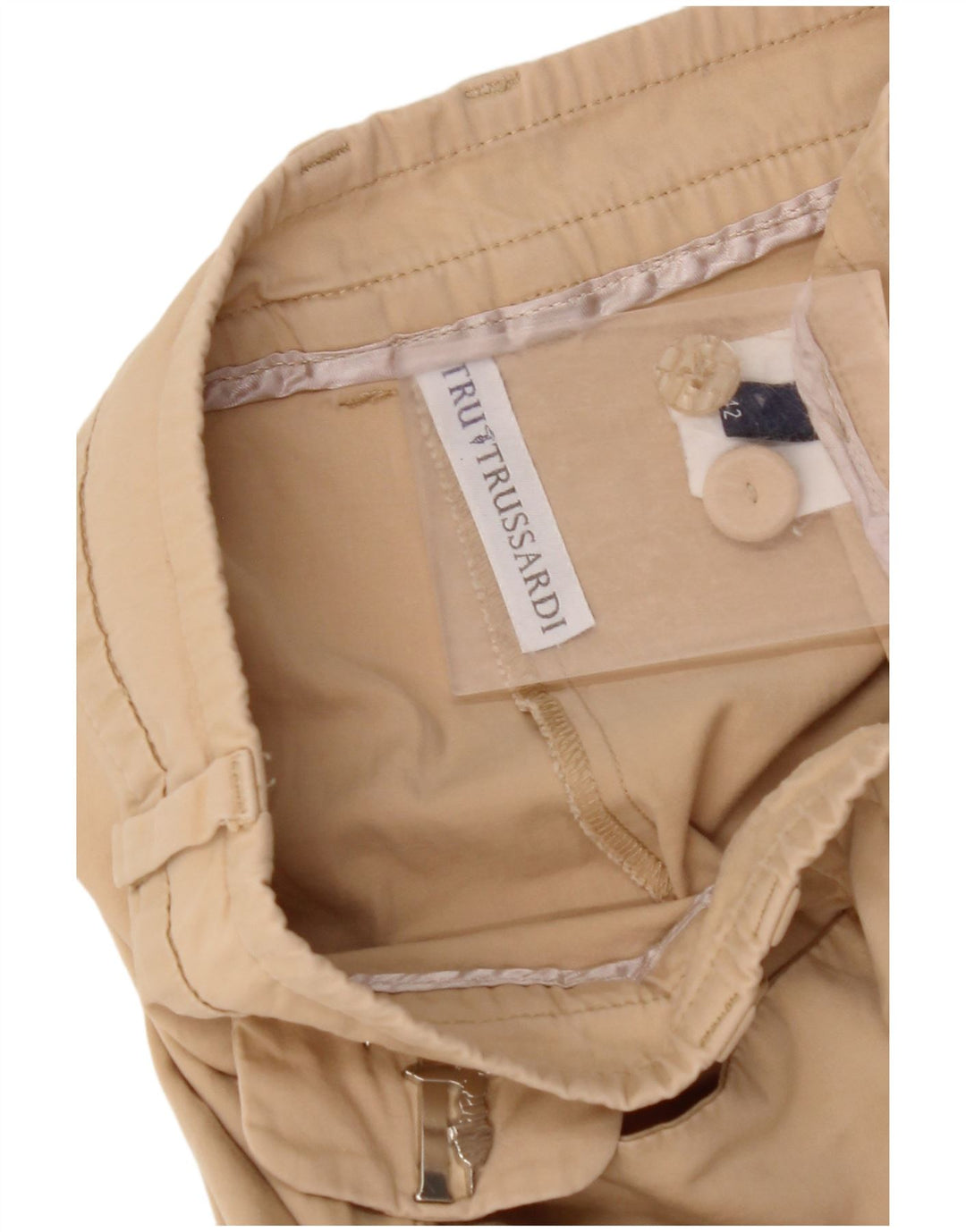 TRUSSARDI Gerade Freizeithose für Damen IT 42 Mittel W28 L27 Beige