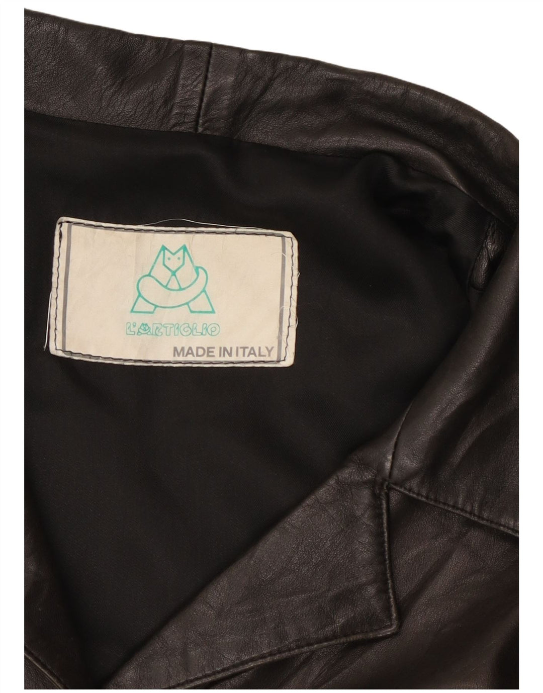 Vintage Damen Lederjacke UK 16 Large Schwarz