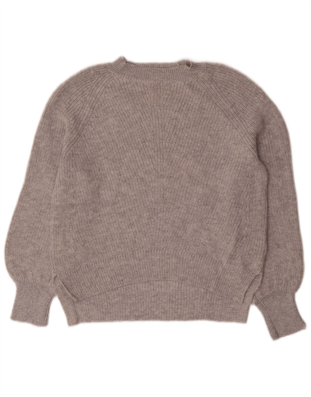Marks & Spencer Damen-Pullover, übergroß, Rundhalsausschnitt, Gr. 10, Größe S, Grau