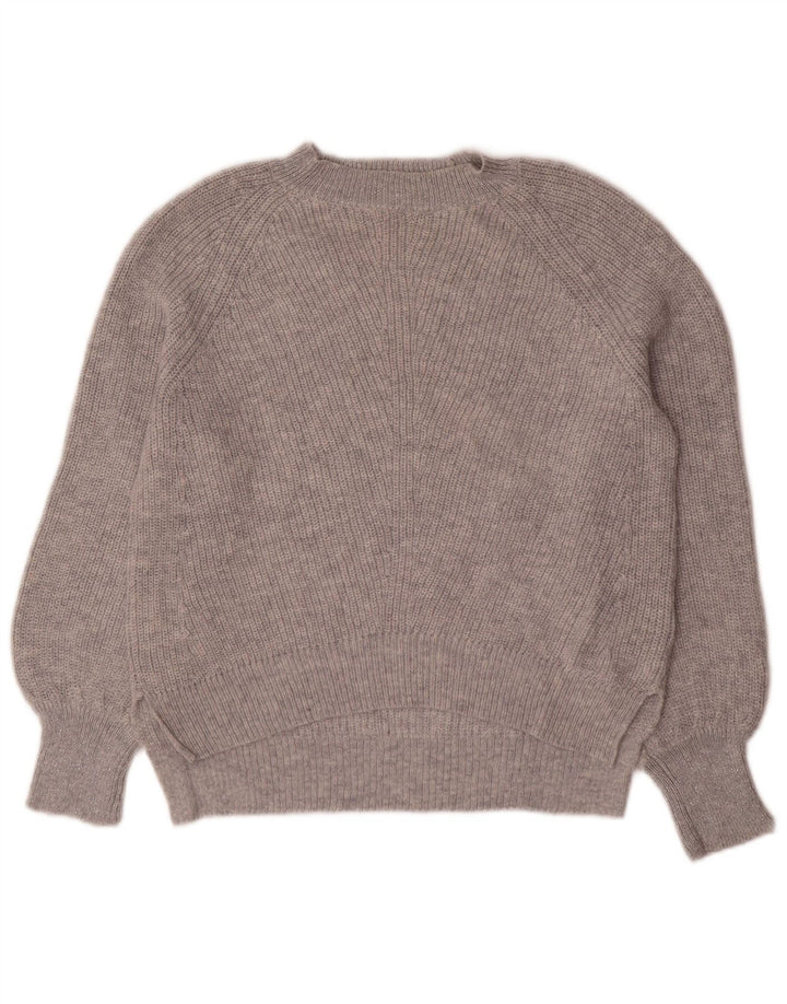 Marks & Spencer Damen-Pullover, übergroß, Rundhalsausschnitt, Gr. 10, Größe S, Grau