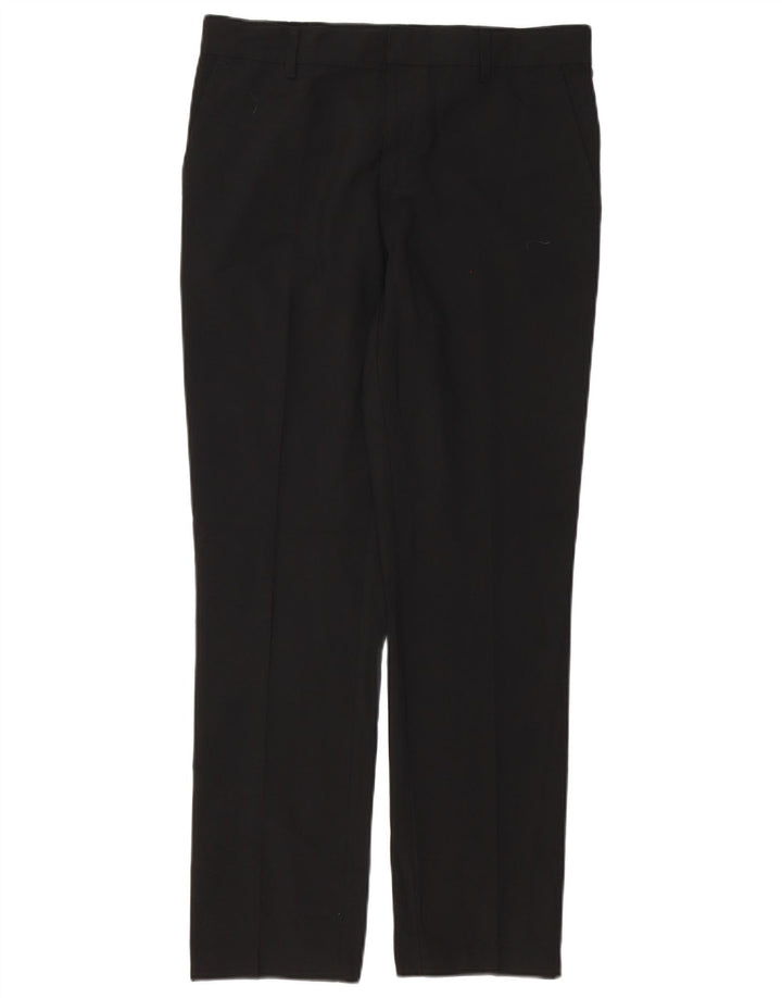 Vintage Damen gerade Chino-Hose W32 L29 Schwarz