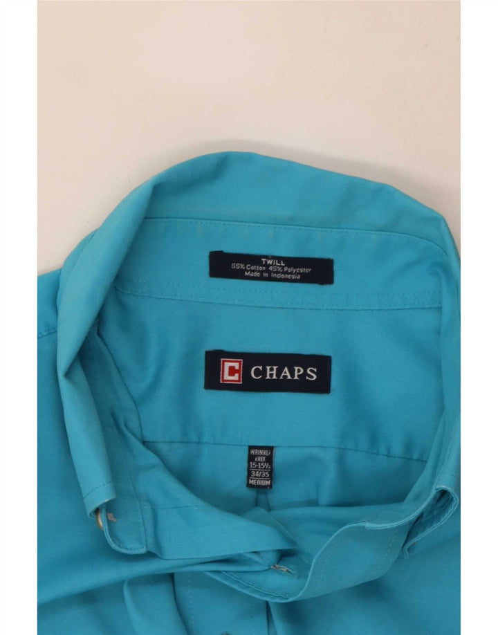Chaps Herrenhemd, Größe 15 1/2, mittelblaue Baumwolle