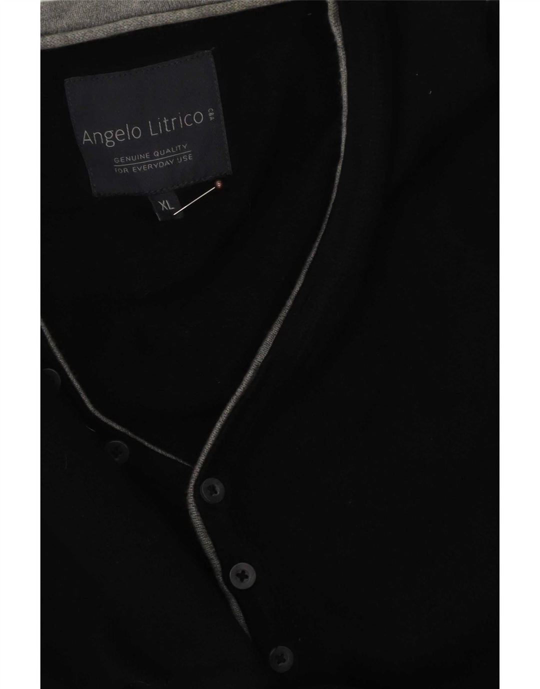Angelo Litrico Herren-Pullover mit V-Ausschnitt, XL, Schwarz