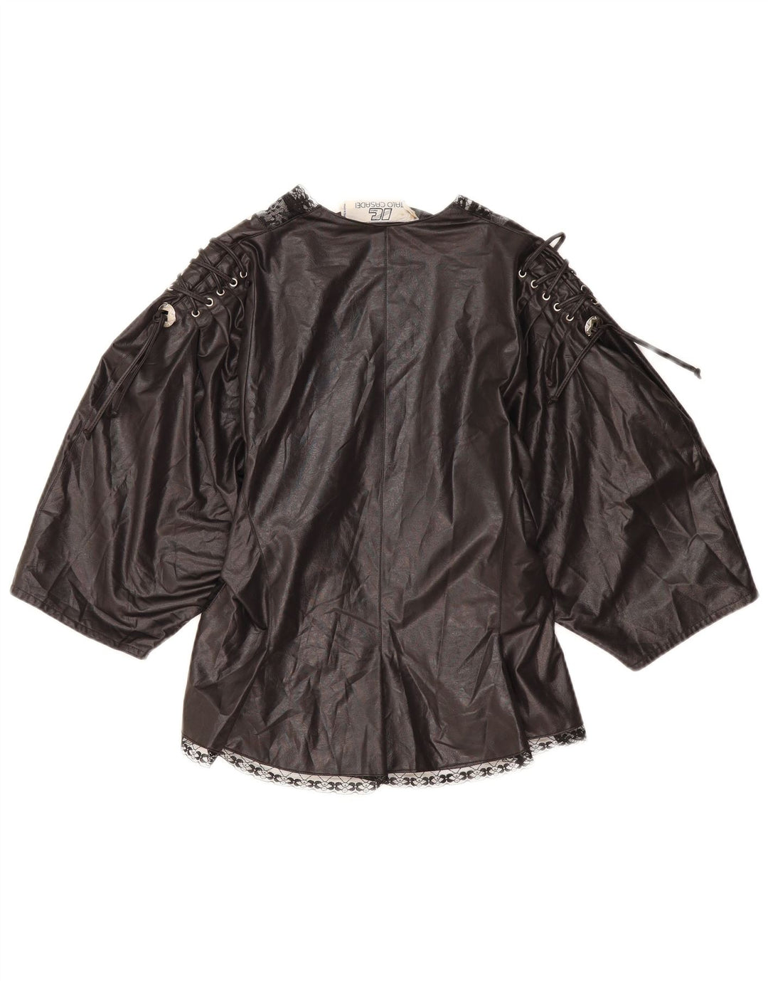 VINTAGE Damen-Cardigan mit 3/4-Ärmeln, UK-Gr. 10, Größe S, Schwarz