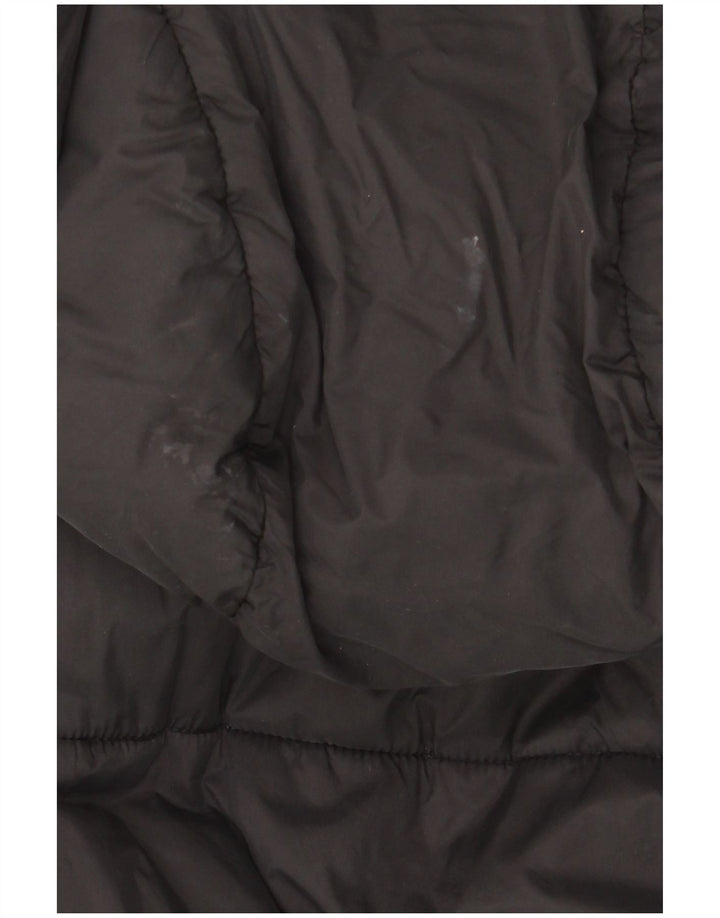 Zara Damen-Kapuzen-Übergröße, wattierte Weste, UK 10, Größe S, Schwarz, Polyester