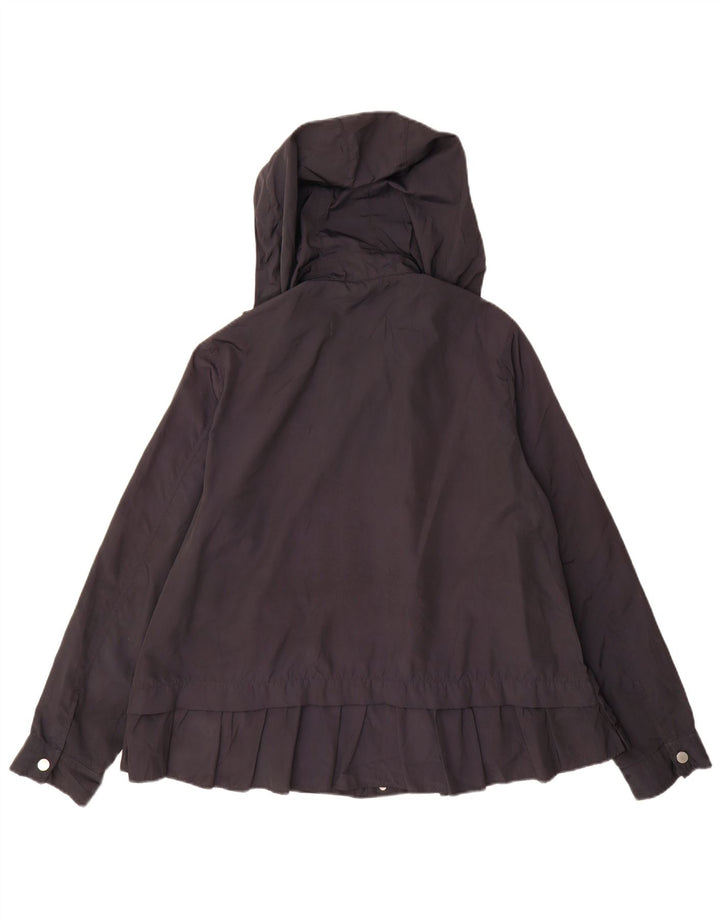 Zara Damen Utility-Jacke mit Kapuze, UK 16, Größe L, Schwarz, Polyester