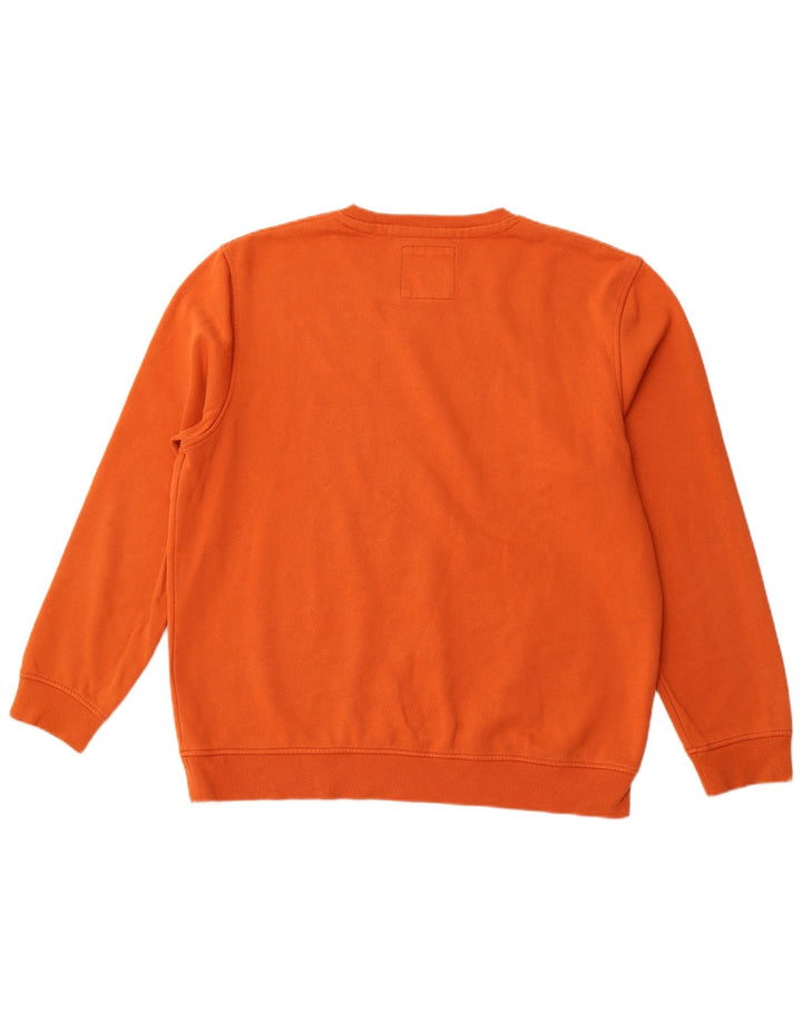 CREW CLOTHING Herren Sweatshirt Pullover 2XL Orange Baumwolle