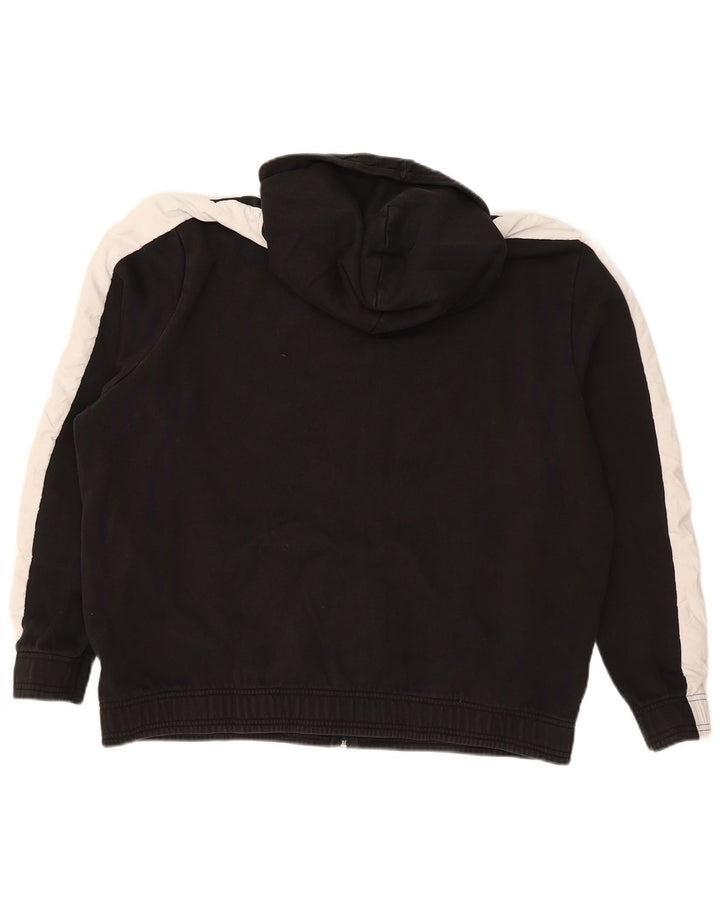 PUMA Herren-Kapuzenpullover mit Reißverschluss, 2XL, Schwarz, Colourblock-Baumwolle