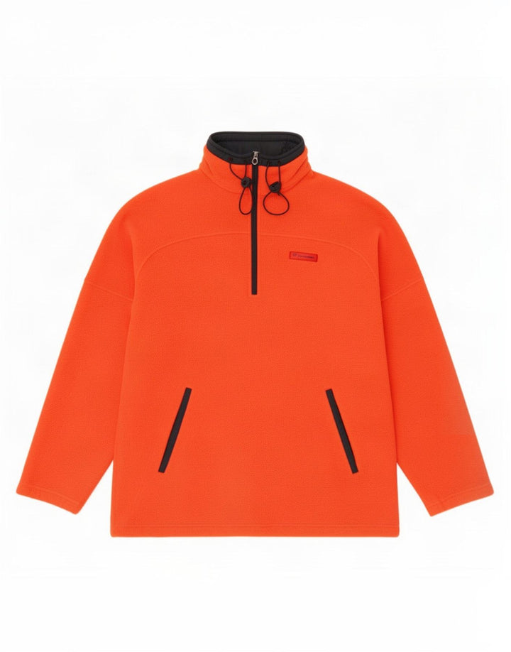 Champion Herren-Fleecepullover mit Reißverschluss, XL, Orange, Polyester