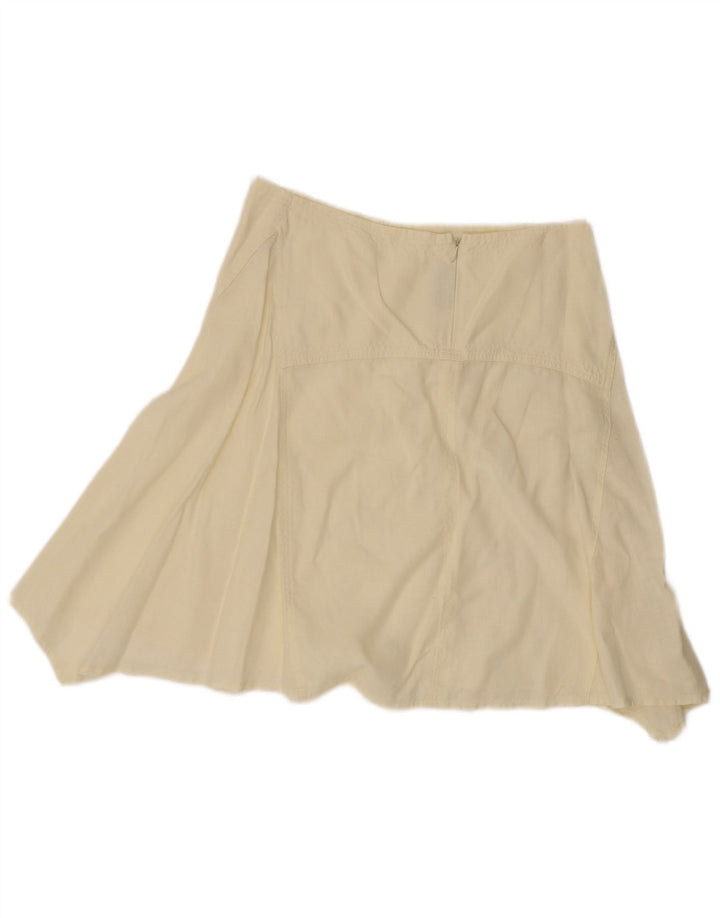 Sisley Damen Mini Asymmetrischer Rock W30 Mittelgelb