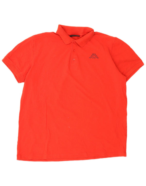 KAPPA Herren Poloshirt 2XL Rote Baumwolle