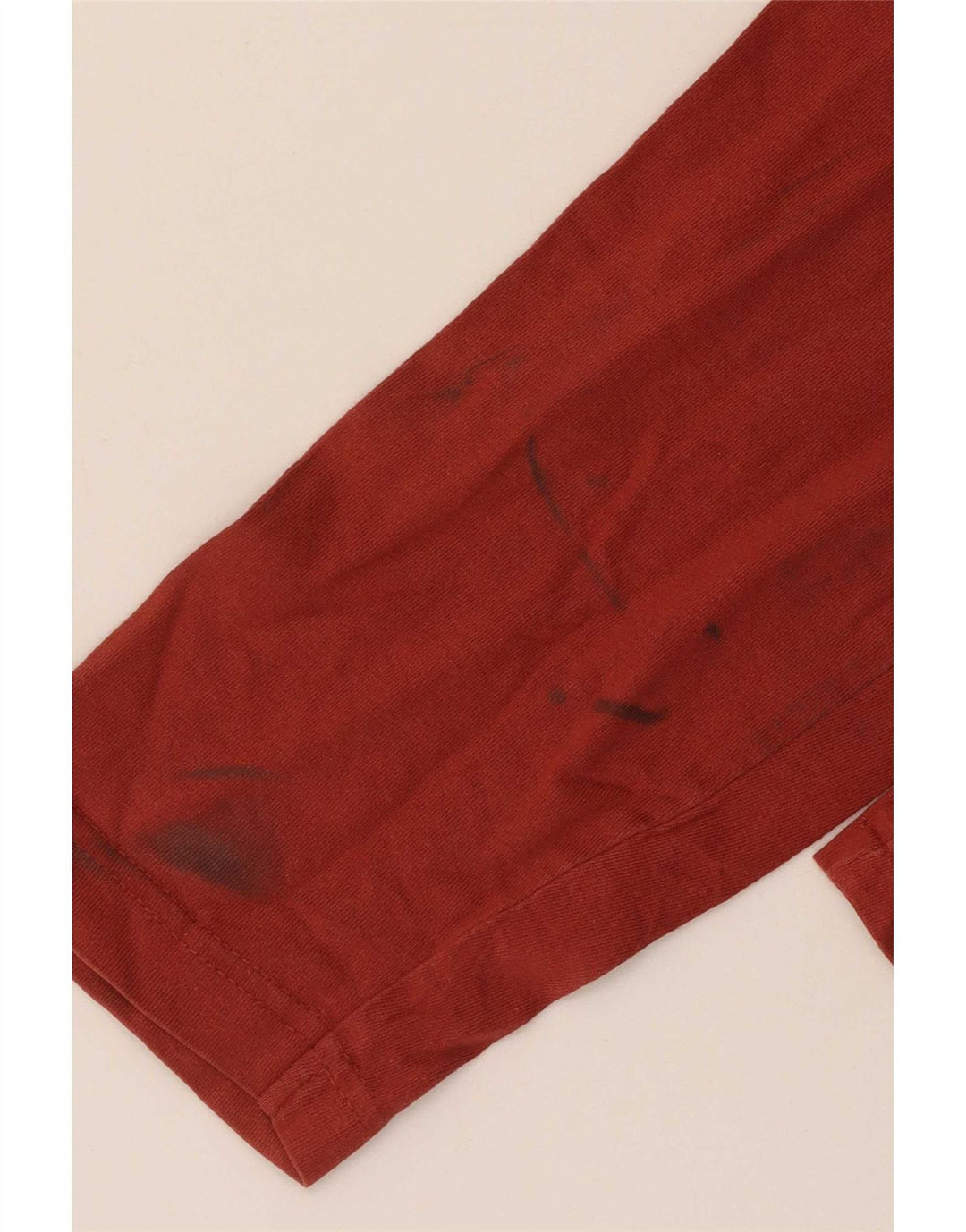 Calvin Klein Jeans Herren-Oberteil, langärmelig, mittelrote Baumwolle