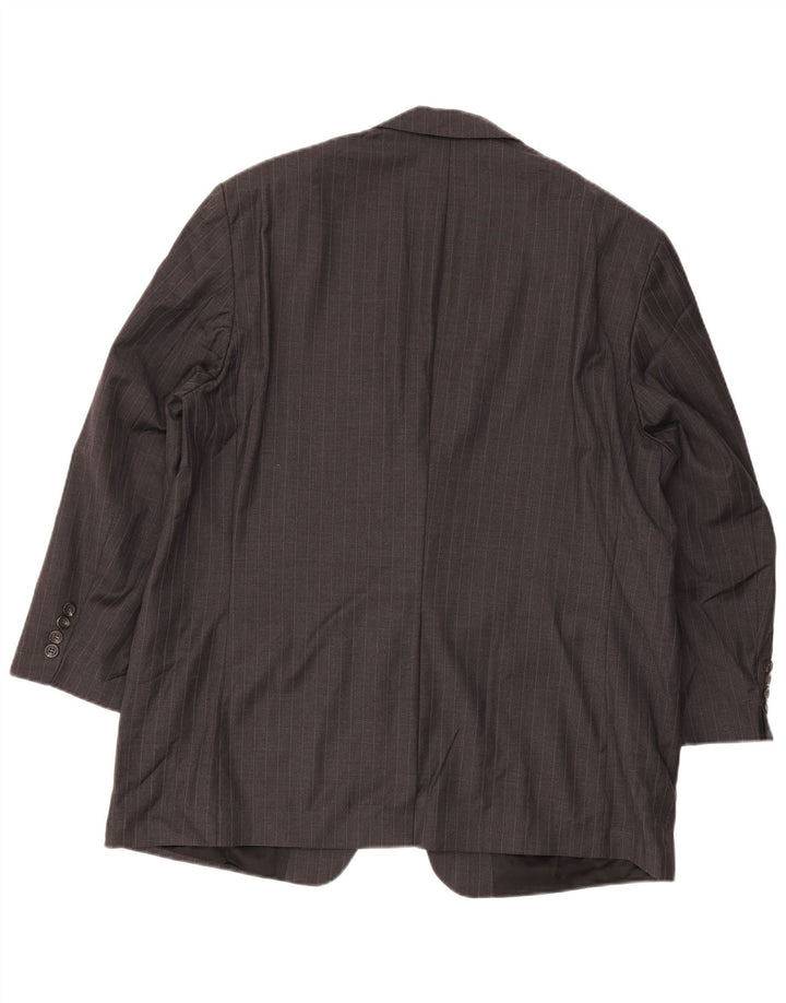 Ralph Lauren Herren-Blazer mit 2 Knöpfen, UK 46, 2XL, graue Nadelstreifenwolle