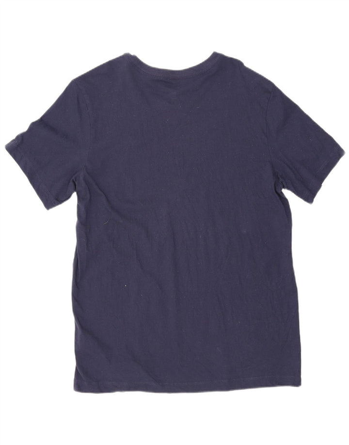 Nike Herren T-Shirt Top Large Marineblau Baumwolle