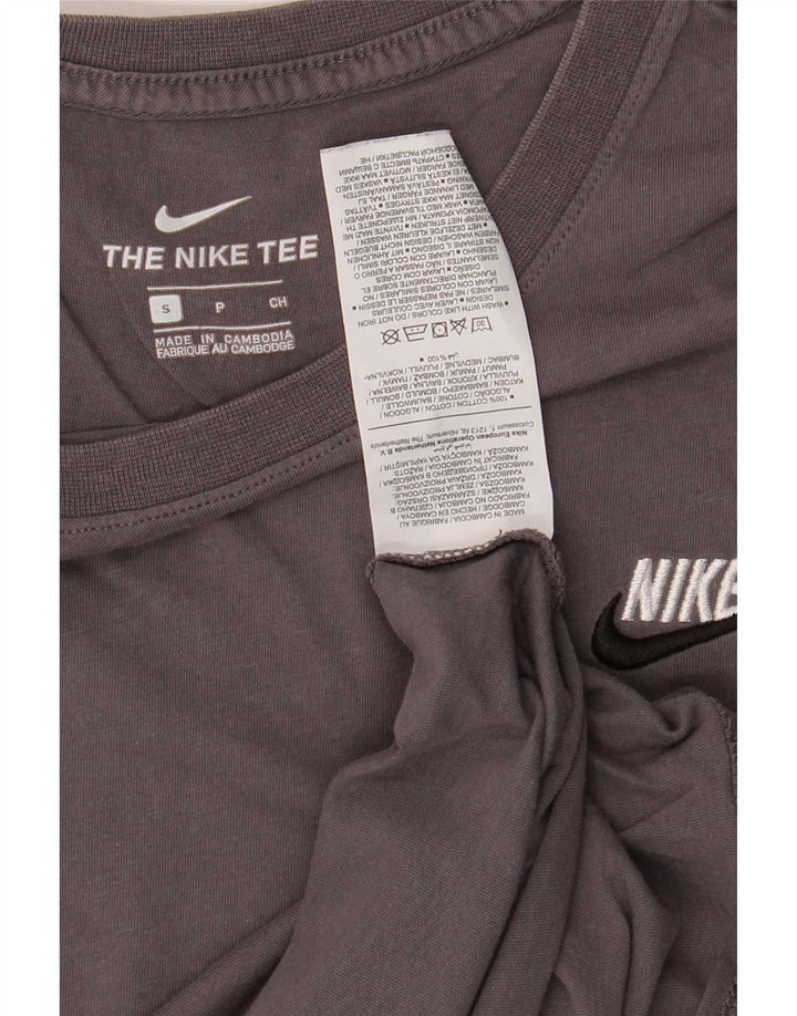 Nike Herren T-Shirt Top Small Grau Baumwolle
