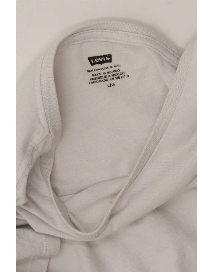 Levi's Damen T-Shirt Top UK 16 Large Weiß