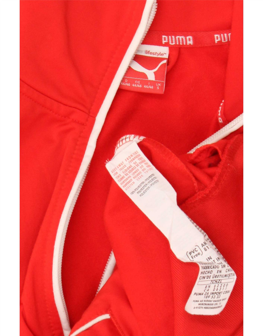 Puma Herren-Trainingsanzug-Top-Jacke, kleines rotes Polyester
