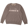 Diadora Herren Grafik-Sweatshirt-Pullover XL aus grau gesprenkelter Baumwolle