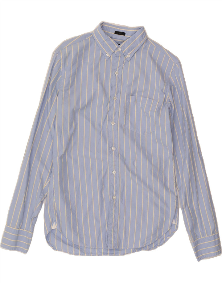 J. CREW Mens Slim Shirt Small Blue Striped Cotton Vintage J. Crew and Second-Hand J. Crew from Messina Hembry 