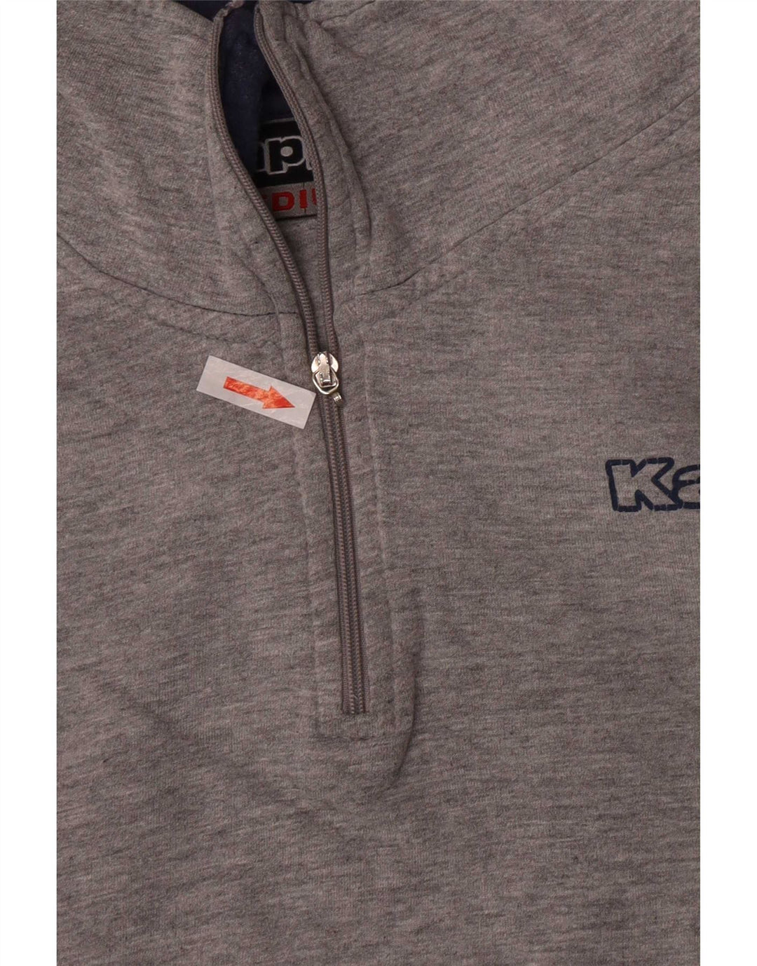Kappa Damen Grafik-Sweatshirt-Pullover UK 14 Mittelgrauer Farbblock