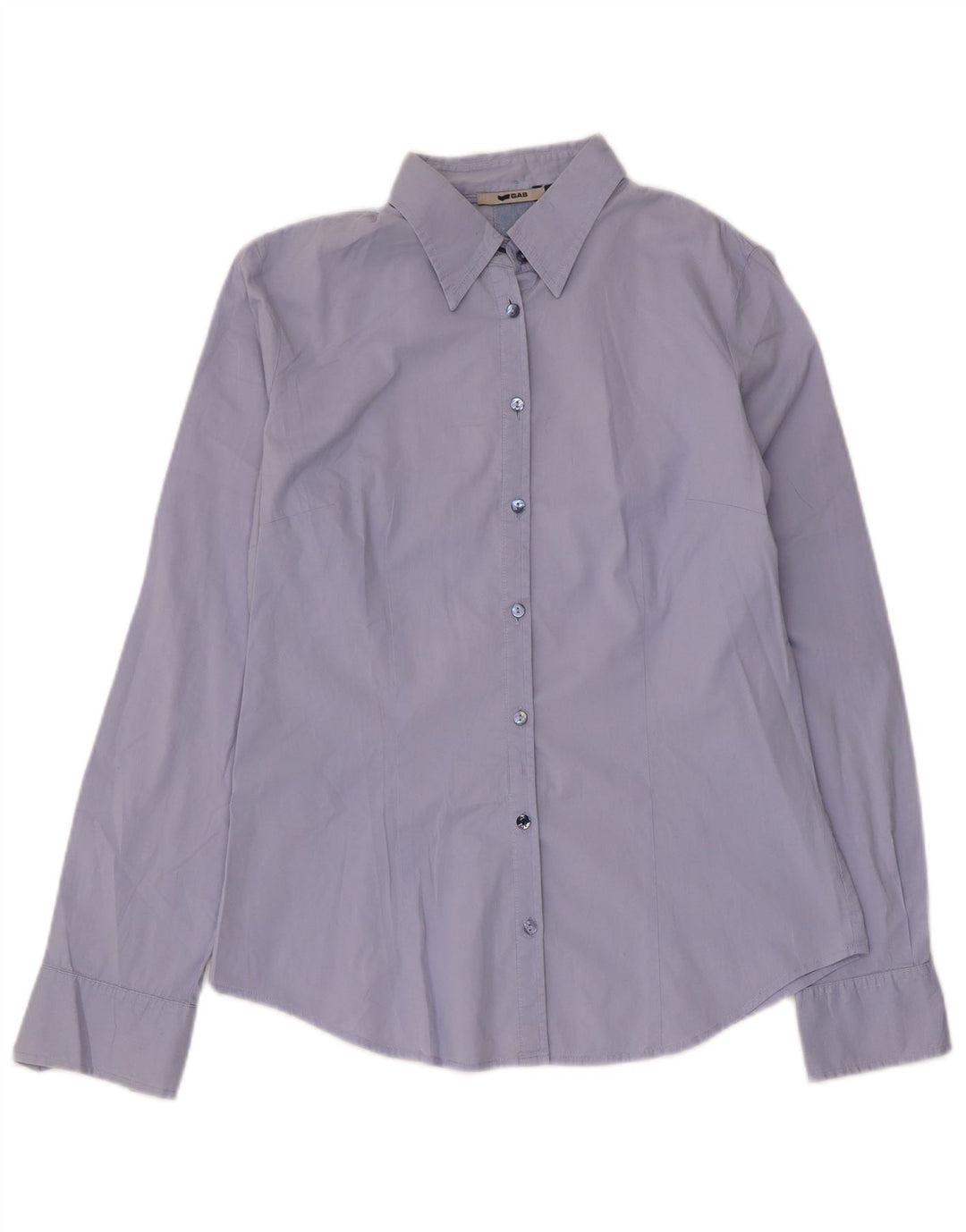 Gas Damenhemd UK 14 Mittelblaue Baumwolle