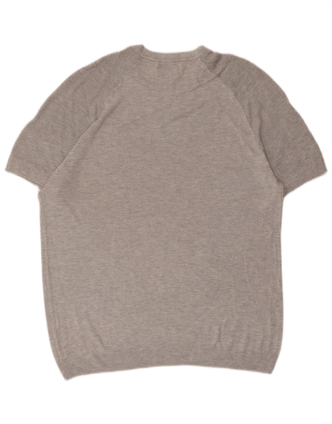 ZARA Herren Kurzarmpullover mit Rundhalsausschnitt XL Grau