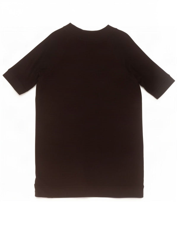 French Connection Damen T-Shirt-Kleid UK 14 Große schwarze Viskose