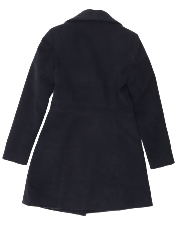 Oasis Damen Zweireihiger Mantel UK 6 XS Marineblau Polyester