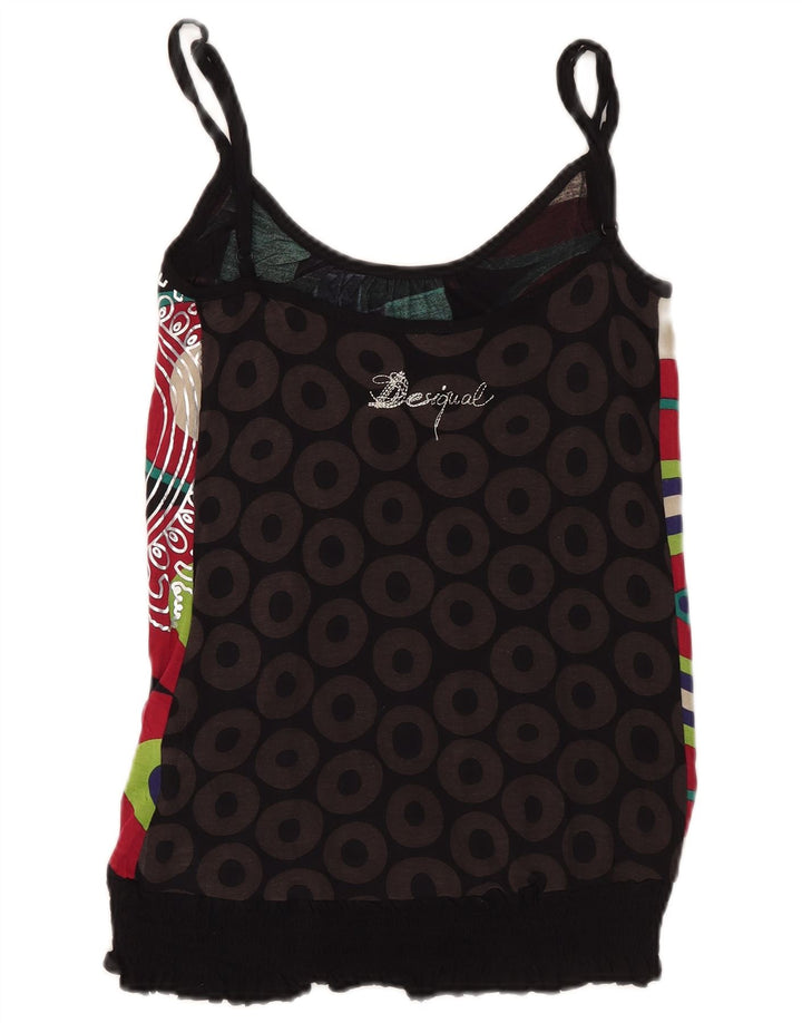 Desigual Womens Graphic Cami Top UK 12 Medium Mehrfarbig Geometrisch
