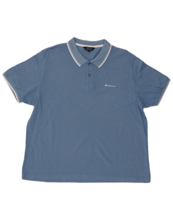 Ben Sherman Herren Poloshirt XL Blau Baumwolle
