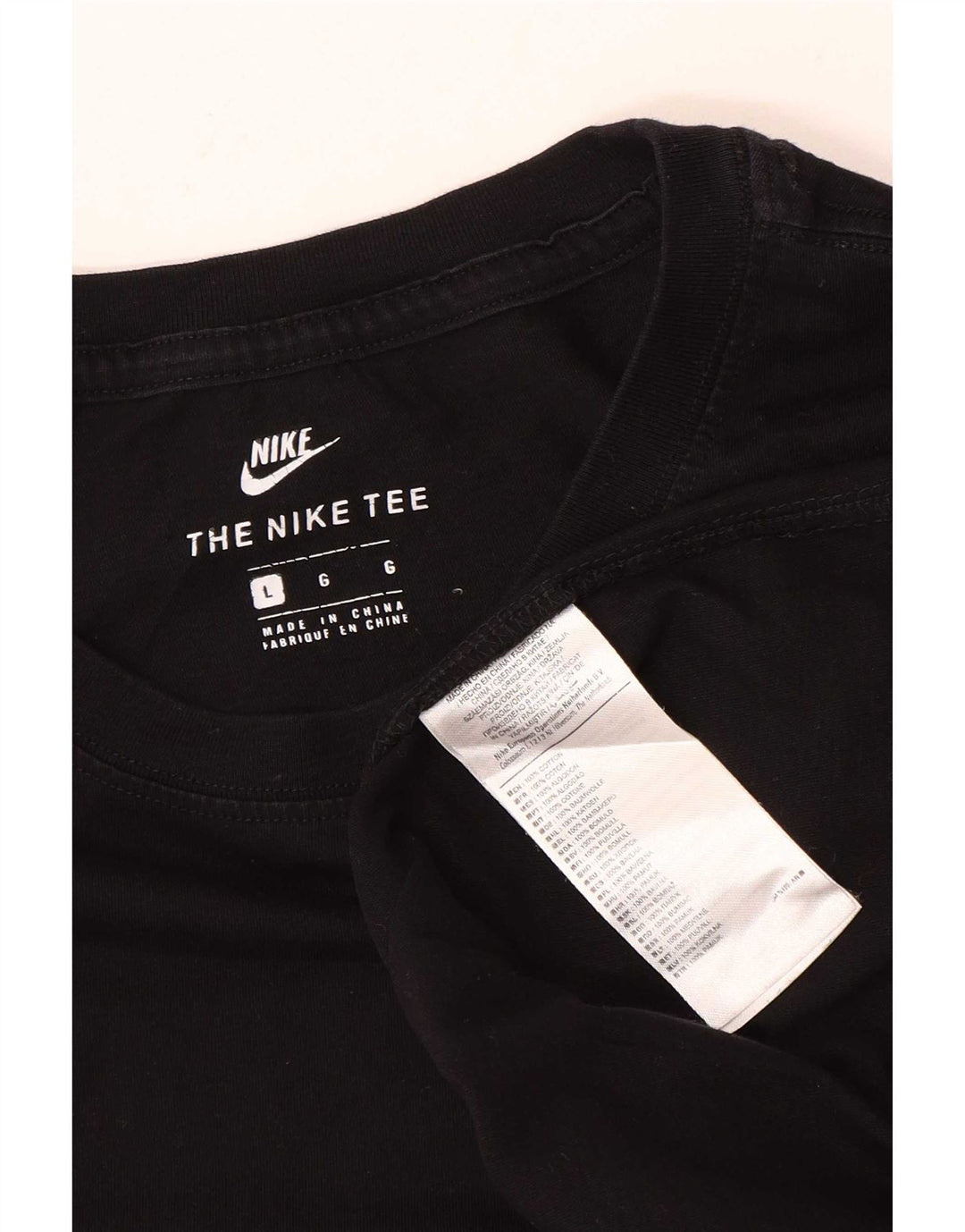 Nike Herren-T-Shirt mit kurzen Ärmeln, normal, groß, aus schwarzer Baumwolle