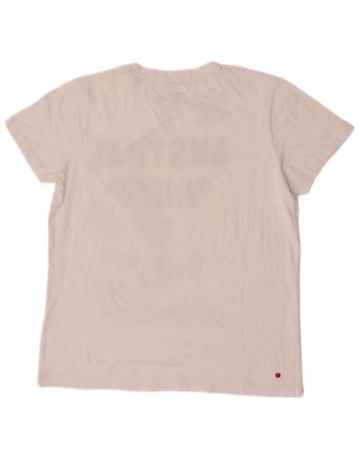 Mistral Herren-T-Shirt mit Grafik, Größe L, aus weißer Baumwolle