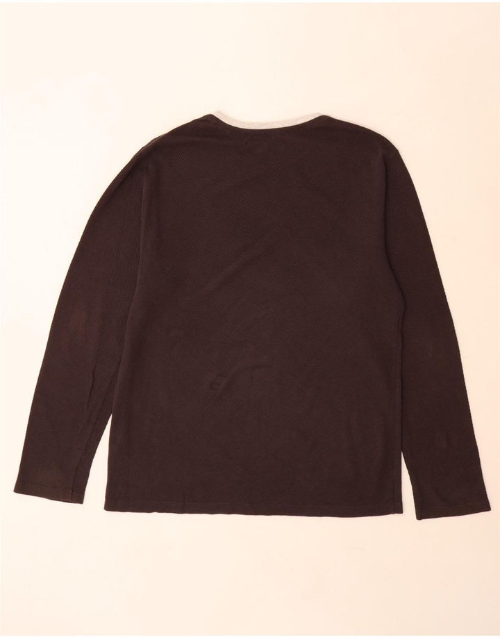 French Connection Herren-Oberteil, langärmelig, groß, graue Baumwolle