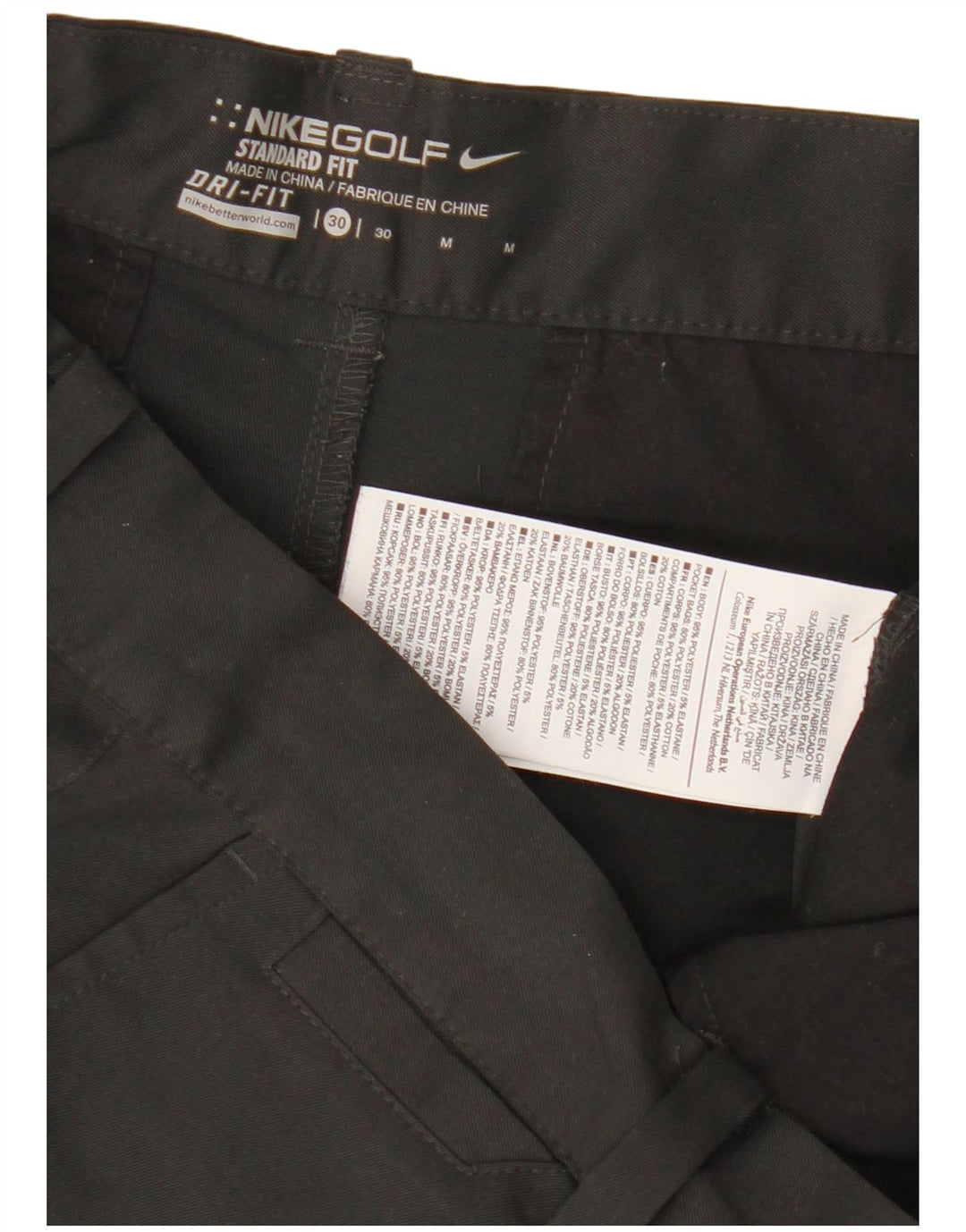 Nike Herren Dri Fit Standard Sport Shorts W30 Medium Schwarz Polyester