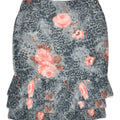 BLUNAUTA Womens Tiered Skirt IT 40 Small W28  Grey Floral Polyester | Vintage Blunauta | Thrift | Second-Hand Blunauta | Used Clothing | Messina Hembry 