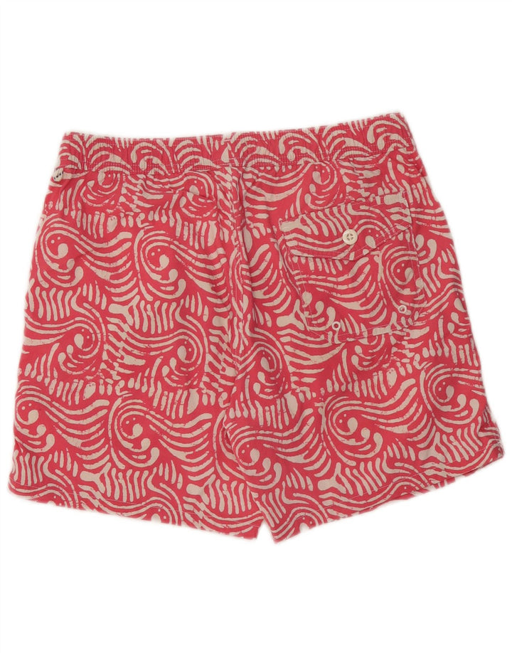 J. CREW Herren-Badeshorts aus mittelrosa Paisley-Polyamid