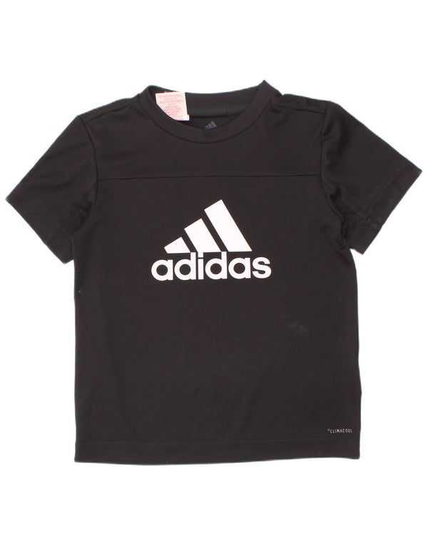 Adidas Jungen Climacool Graphic T-Shirt Top 5–6 Jahre 2XS Schwarz Polyester