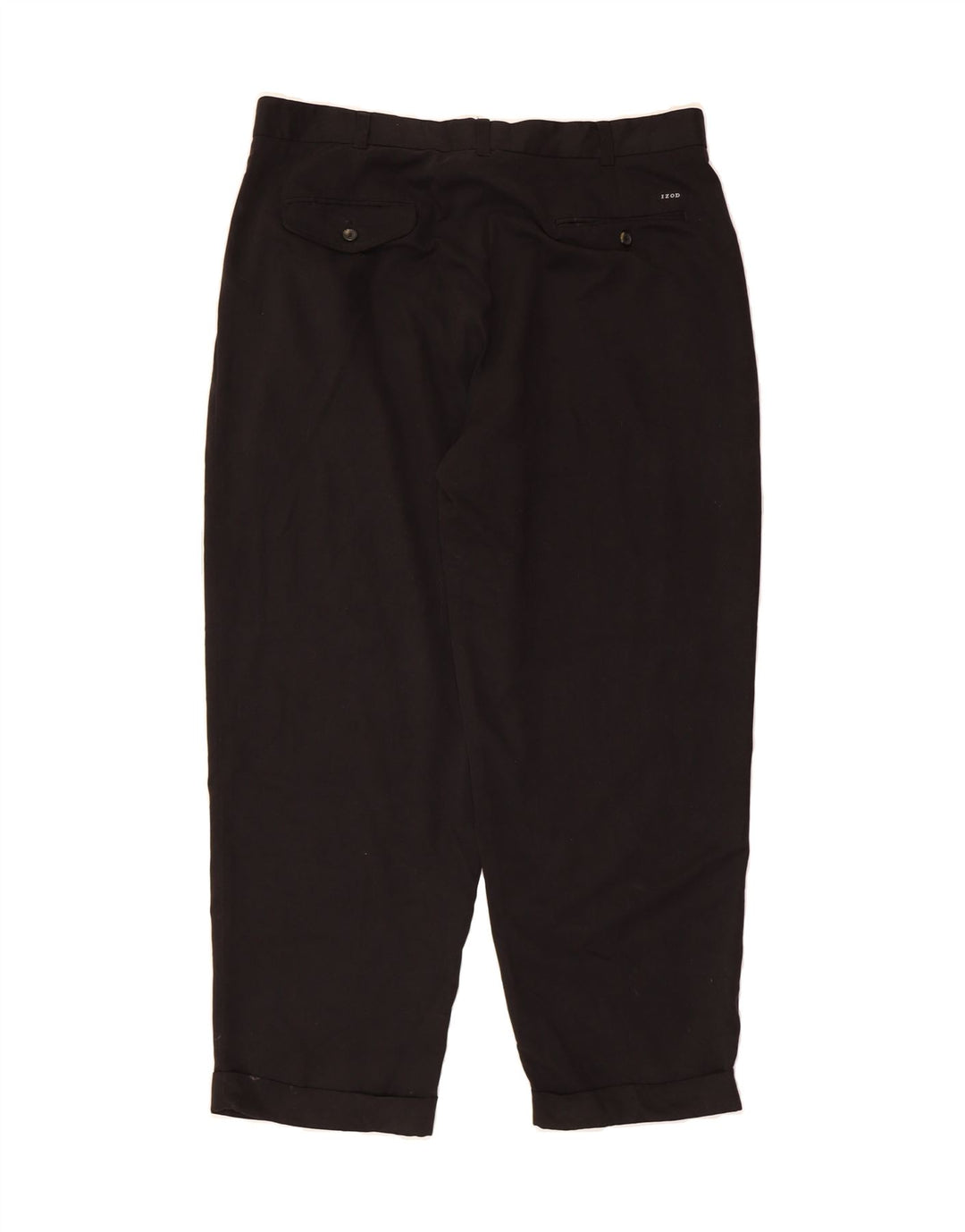 IZOD Mens Tapered Suit Trousers W36 L30 Black Polyester Vintage Izod and Second-Hand Izod from Messina Hembry 