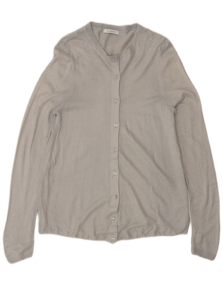 Marks & Spencer Damen-Cardigan-Pullover UK 12 Mittelgraues Acryl