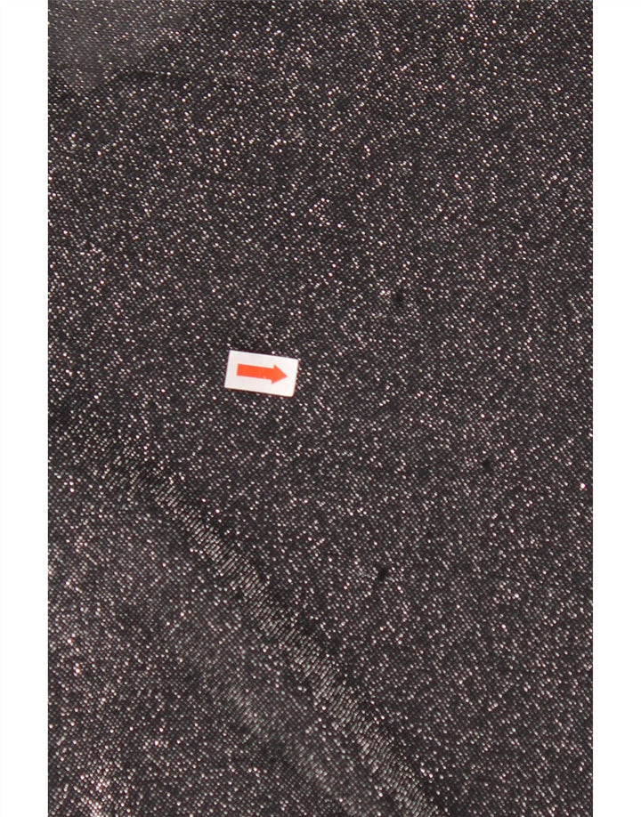 VINTAGE Übergroße Damen-Hemdbluse UK 16 Großes schwarz geflecktes Polyester