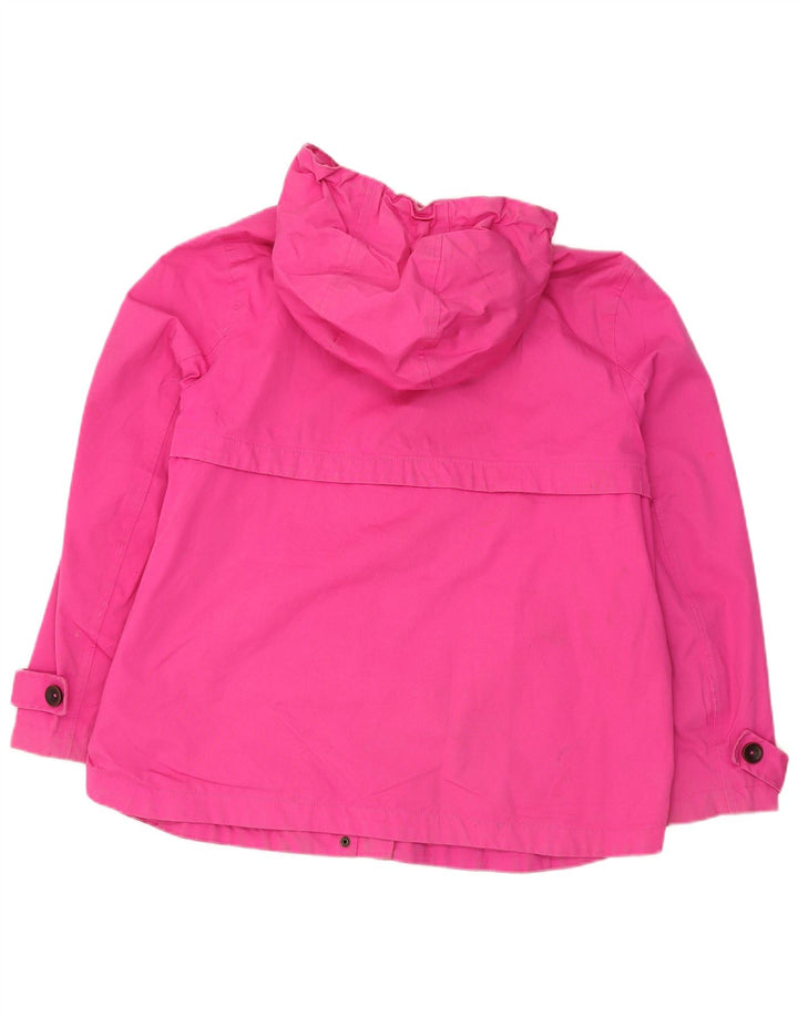 JOULES Damen Regenjacke mit Kapuze UK 18 XL Rosa Baumwolle
