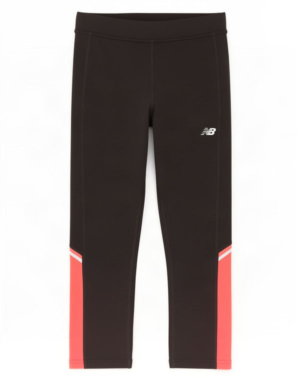 New Balance Capri-Leggings für Damen, UK 12, Mittelschwarz, Farbblock