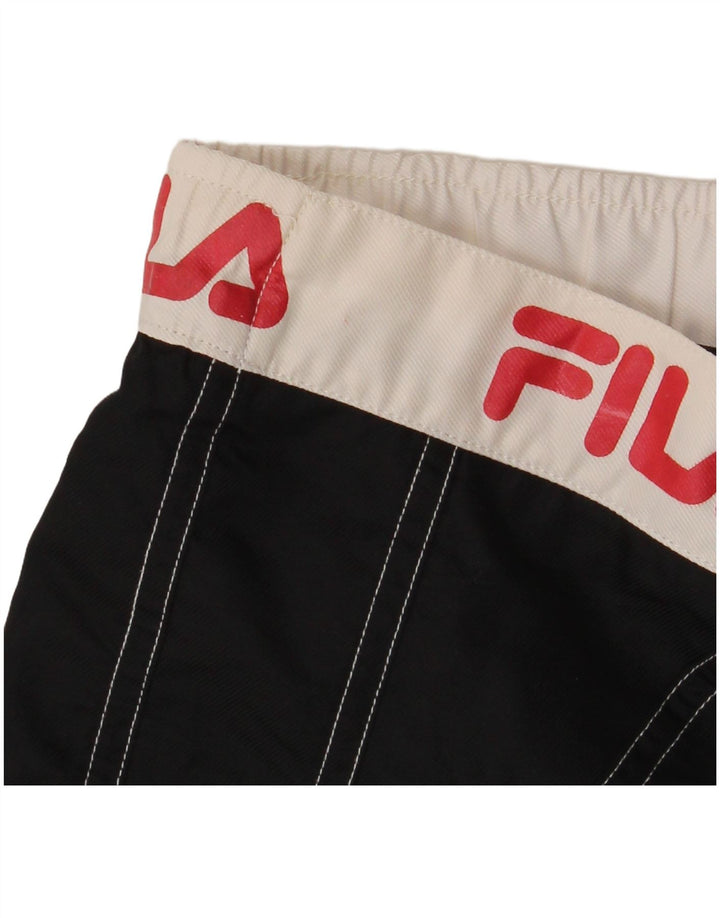 Fila Herren-Badeshorts mit Grafik, Mittelschwarz, Farbblock